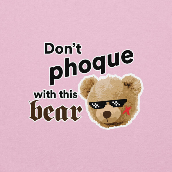 'Don't Phoque w/Bear' Colour on Light Hoodie - Image 8