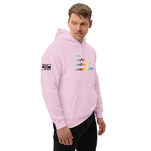 'Fun, Playful' Rainbow on Light Hoodie