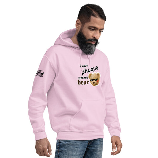 'Don't Phoque w/Bear' Colour on Light Hoodie - Image 9