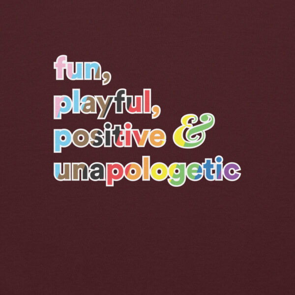 'Fun, Playful' Rainbow on Dark Hoodie - Image 11