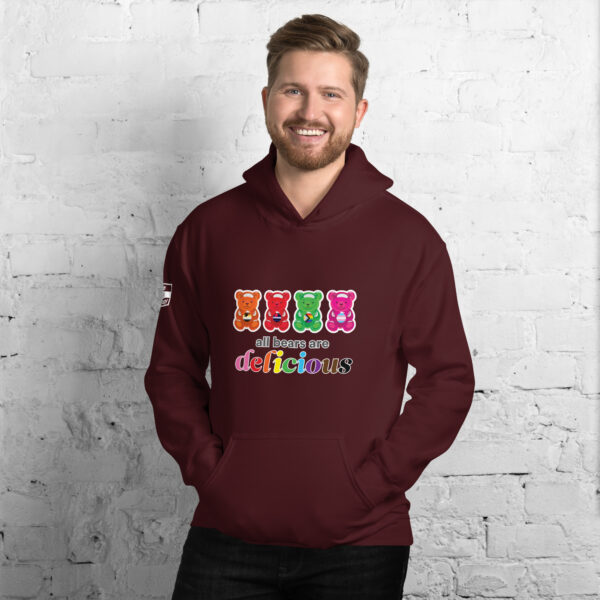 'Bears Are Delicious' Colour on Dark Hoodie