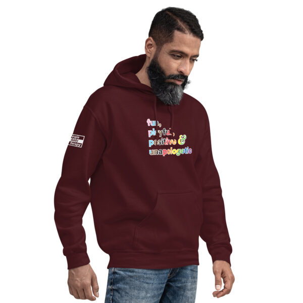 'Fun, Playful' Rainbow on Dark Hoodie - Image 12