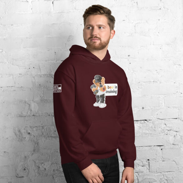 'Bear in Training' Colour on Dark Hoodie - Image 10