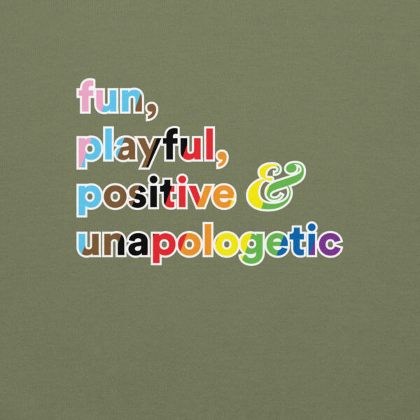 'Fun, Playful' Rainbow on Dark Hoodie - Image 20