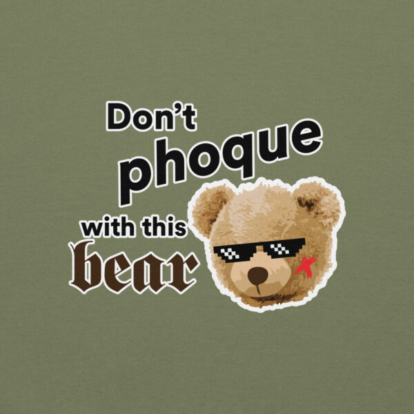 'Don't Phoque w/Bear' Colour on Dark Hoodie - Image 20