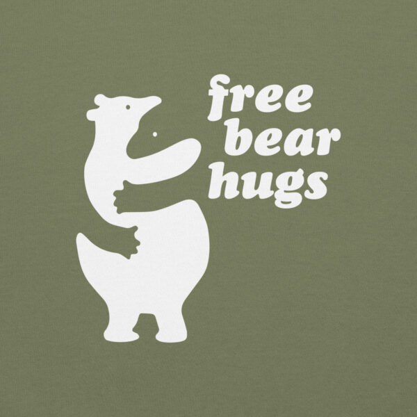 'Free Bear Hugs' White on Dark Hoodie - Image 20