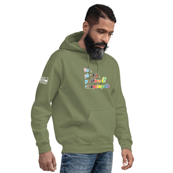 'Fun, Playful' Rainbow on Dark Hoodie - Image 21