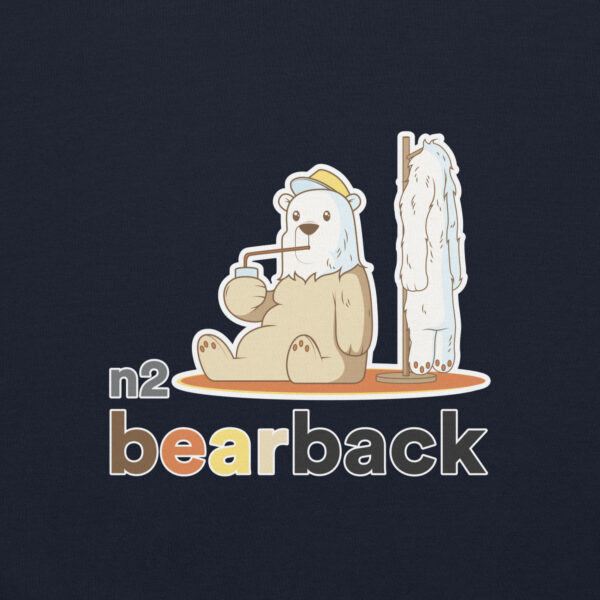 'Bearback' Colour on Dark Hoodie - Image 8