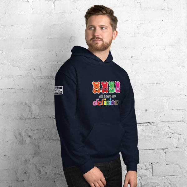 'Bears Are Delicious' Colour on Dark Hoodie - Image 9