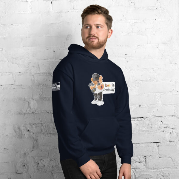 'Bear in Training' Colour on Dark Hoodie - Image 7