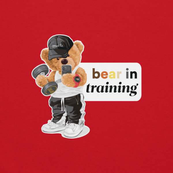 'Bear in Training' Colour on Dark Hoodie - Image 14