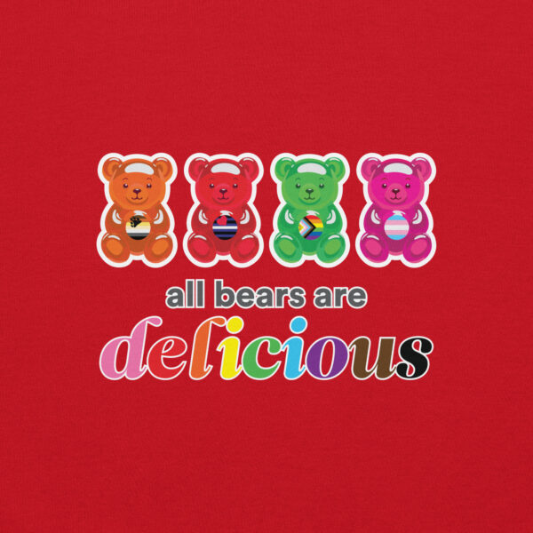 'Bears Are Delicious' Colour on Dark Hoodie - Image 11