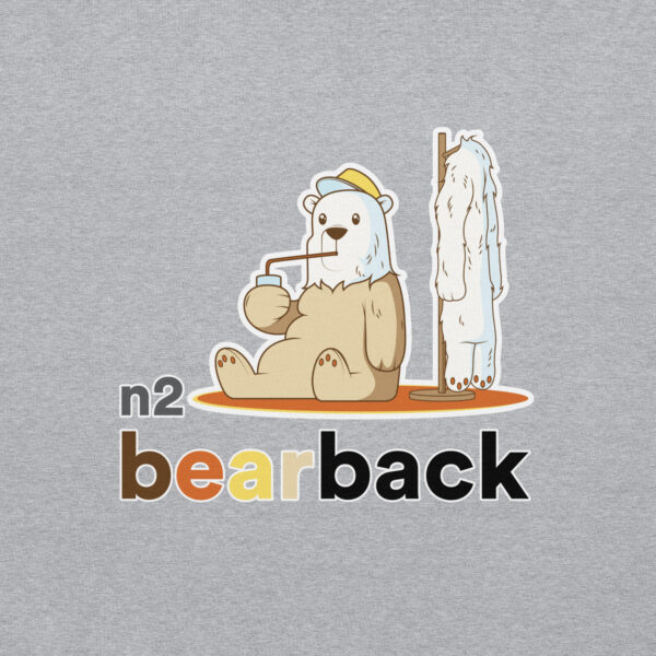 'Bearback' Colour on Light Hoodie - Image 2