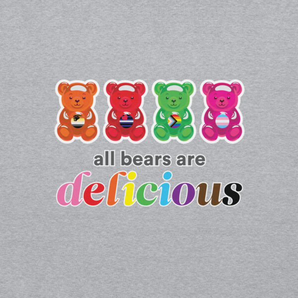 'Bears Are Delicious' Colour on Light Hoodie - Image 5