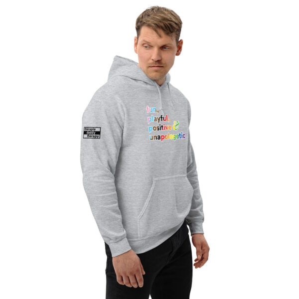 'Fun, Playful' Rainbow on Light Hoodie - Image 6