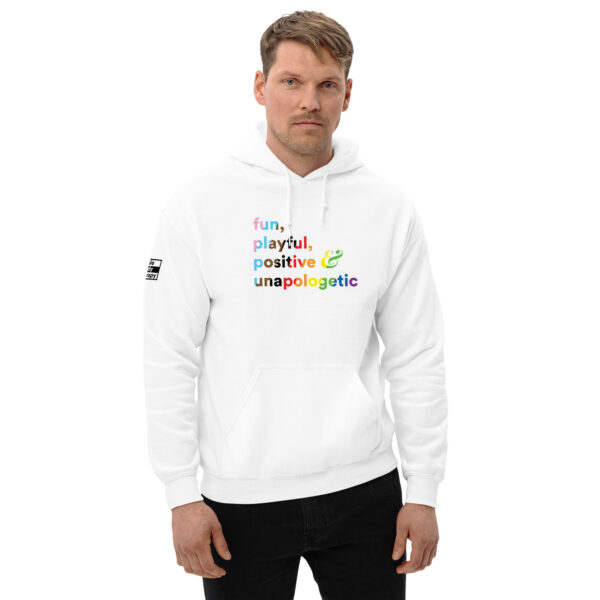 'Fun, Playful' Rainbow on Light Hoodie - Image 10