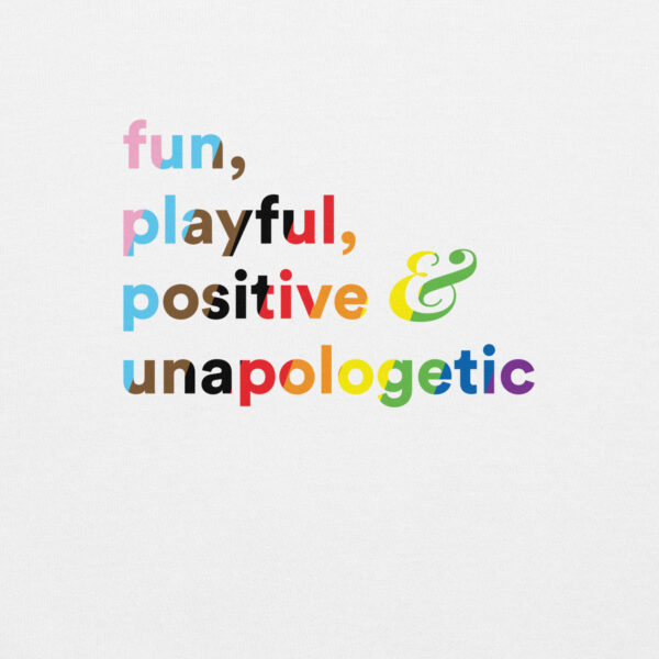 'Fun, Playful' Rainbow on Light Hoodie - Image 11