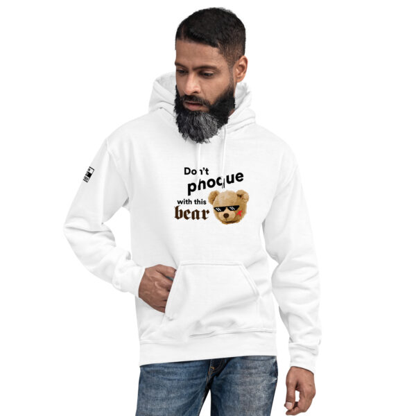 'Don't Phoque w/Bear' Colour on Light Hoodie - Image 10