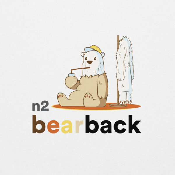 'Bearback' Colour on Light Hoodie - Image 11