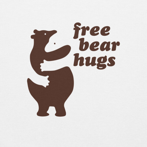 'Free Bear Hugs' Colour on Light Hoodie - Image 11