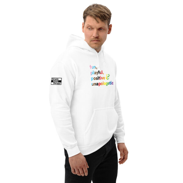 'Fun, Playful' Rainbow on Light Hoodie - Image 12