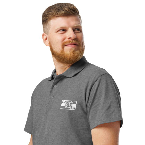 'Classic Logo' White on Dark Polo - Image 13