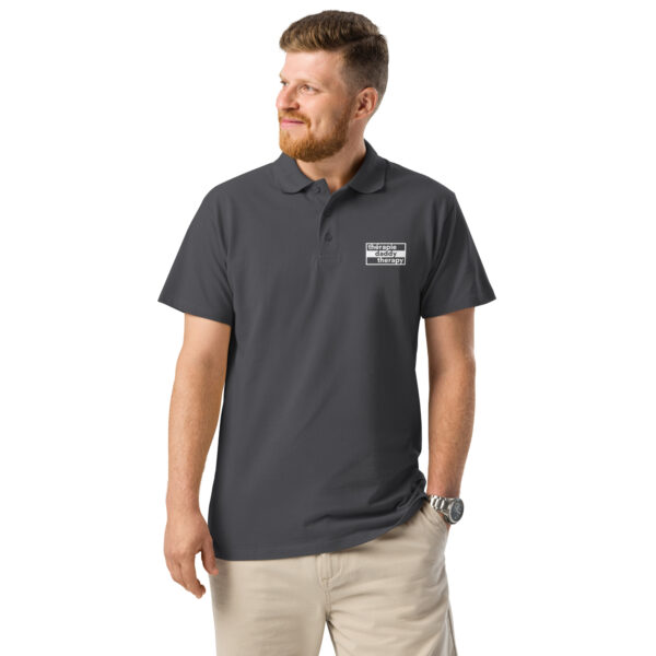 'Classic Logo' White on Dark Polo - Image 12