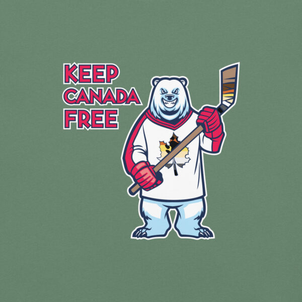 'Bear: Canada Free' Colour on Dark T - Image 23