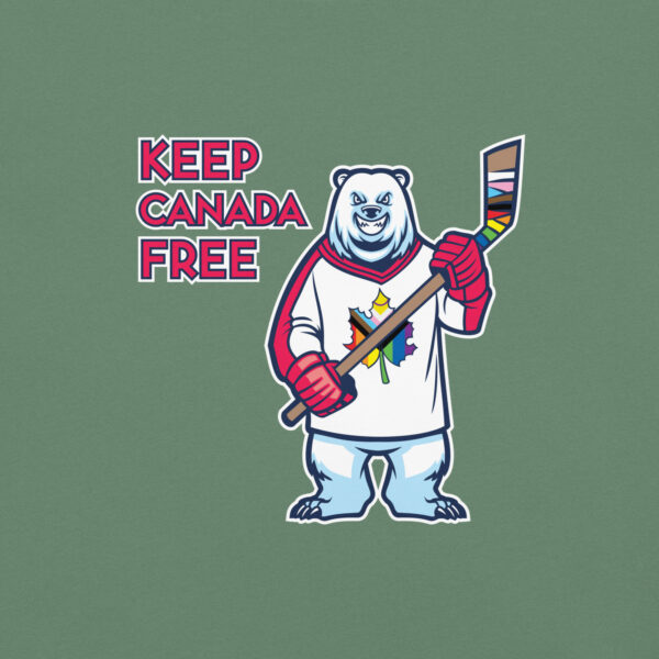 'Pride: Canada Free' Colour on Dark T - Image 11