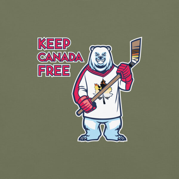 'Bear: Canada Free' Colour on Dark T - Image 26