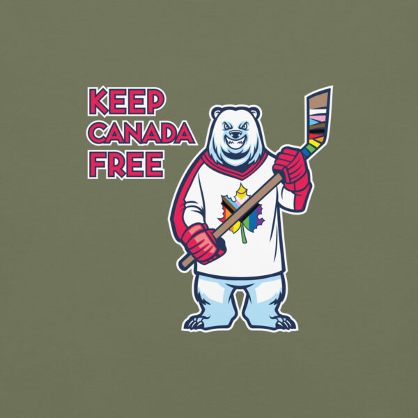 'Pride: Canada Free' Colour on Dark T - Image 14