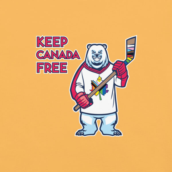 'Pride: Canada Free' Colour on Dark T - Image 8