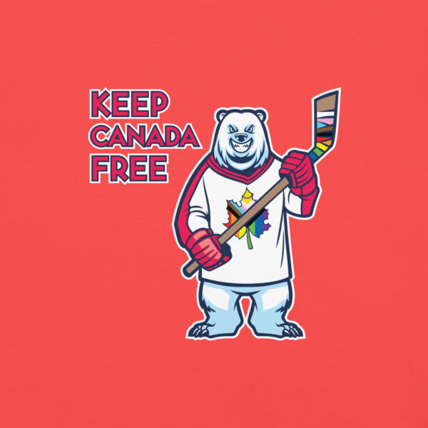 'Pride: Canada Free' Colour on Dark T - Image 5