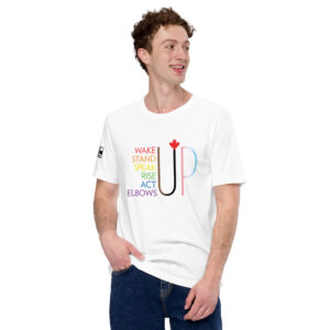 'Elbows Up: Pride' on White T